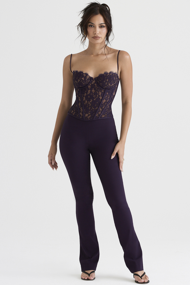 'Laurel' Night Shade High Waisted Trousers